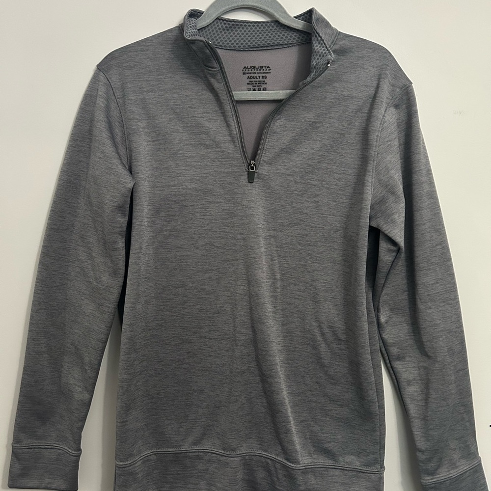 Augusta Sportswear Gray Zip Up Sweater Lightweight Performance